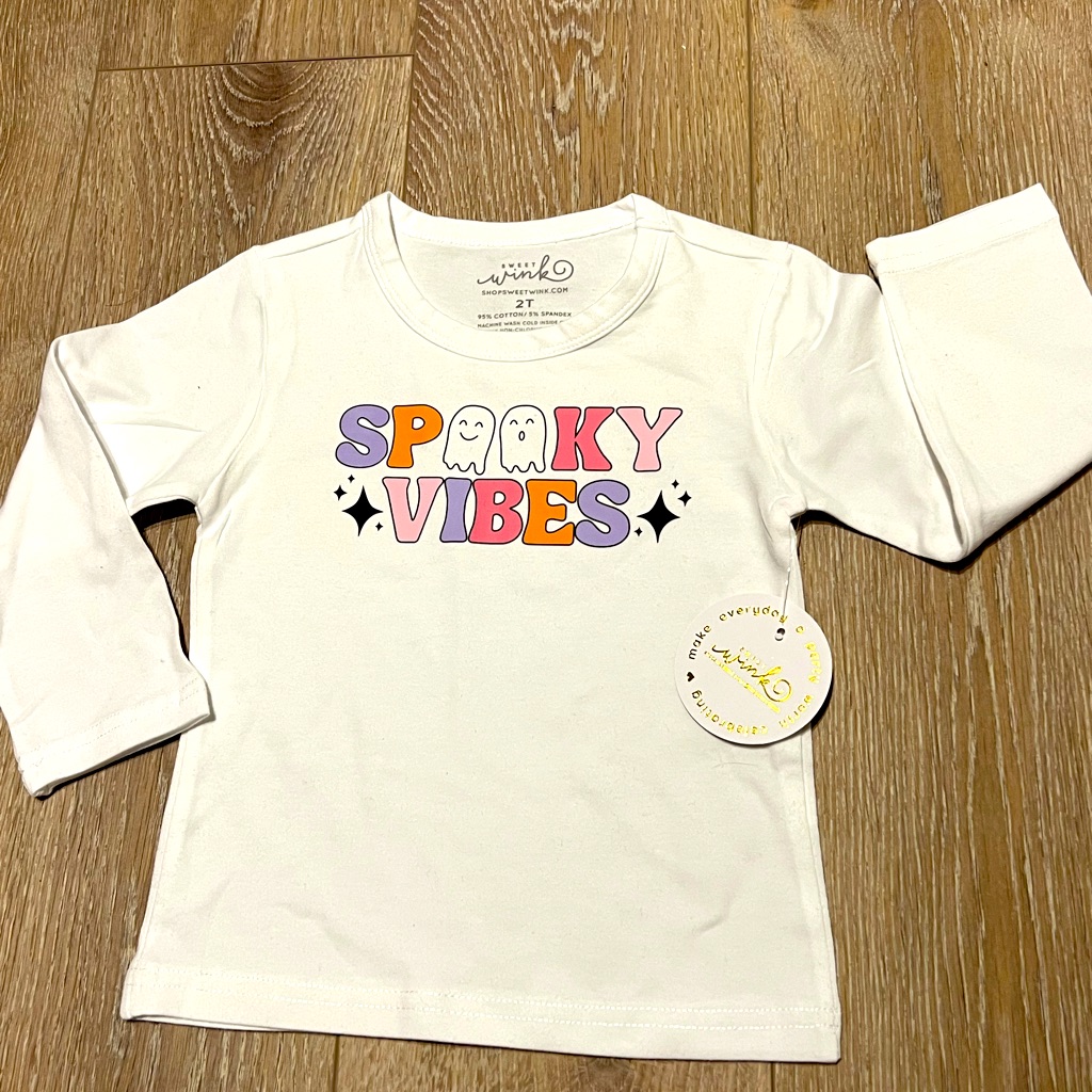 Sweet Wink Long Sleeve Shirtspooky Vibes Halloween